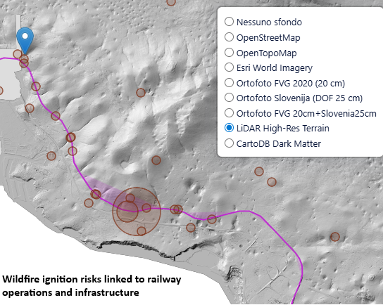 Terreno e struttura dei combustibili del Carso derivati da LiDAR